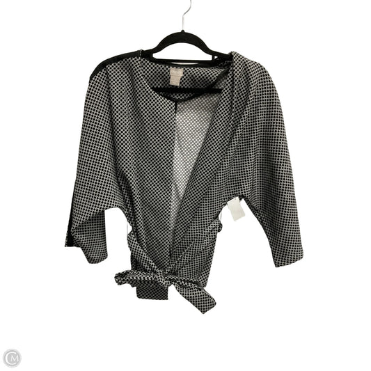 Blazer By Chicos In Black & White, Size: M