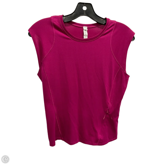 Athletic Top Short Sleeve By Lululemon In Pink, Size: S