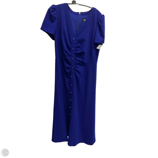Dress Casual Midi By Dkny In Blue, Size: M