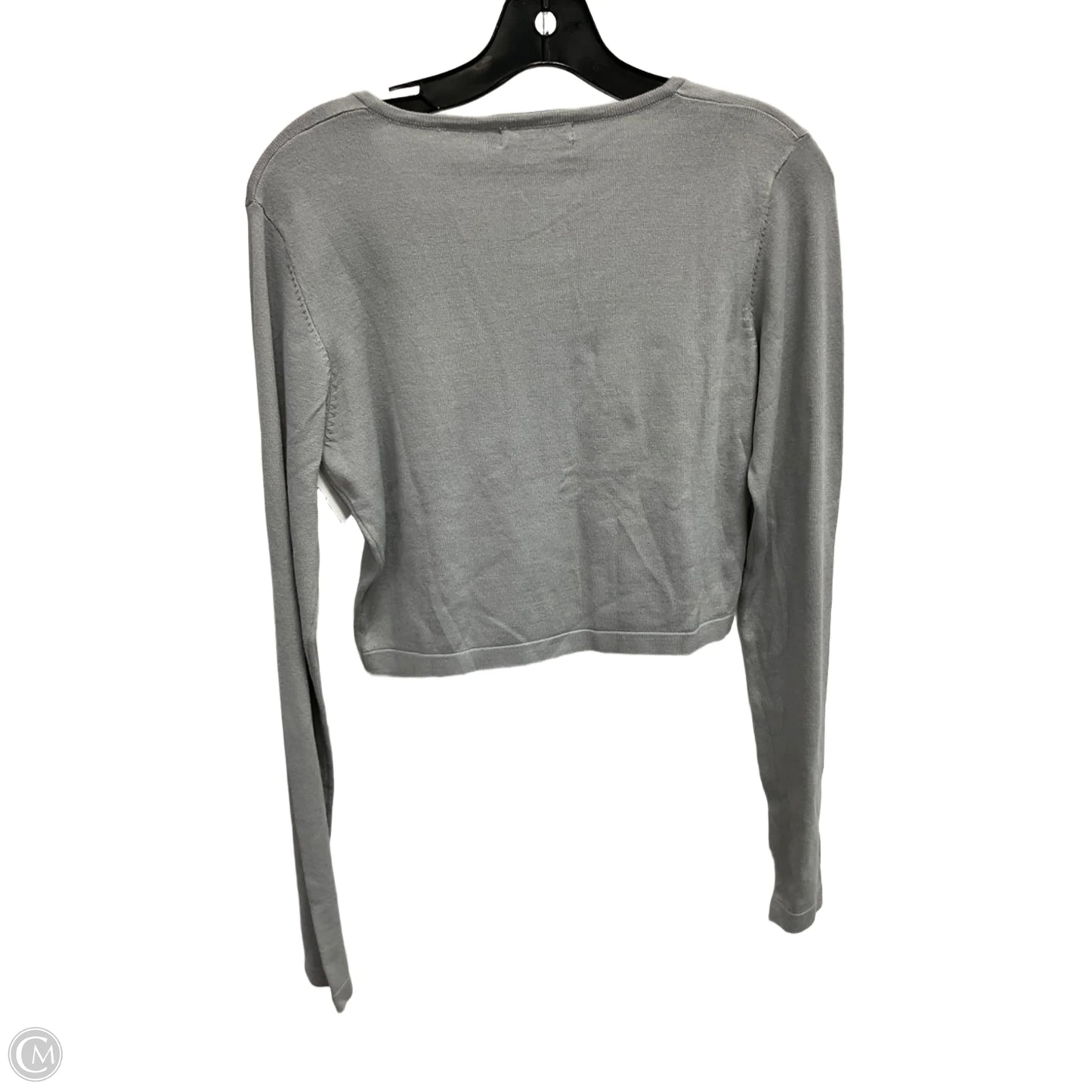Cardigan By Clothes Mentor In Grey, Size: L