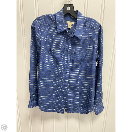 Blouse 3/4 Sleeve By J. Crew In Blue, Size: Xs