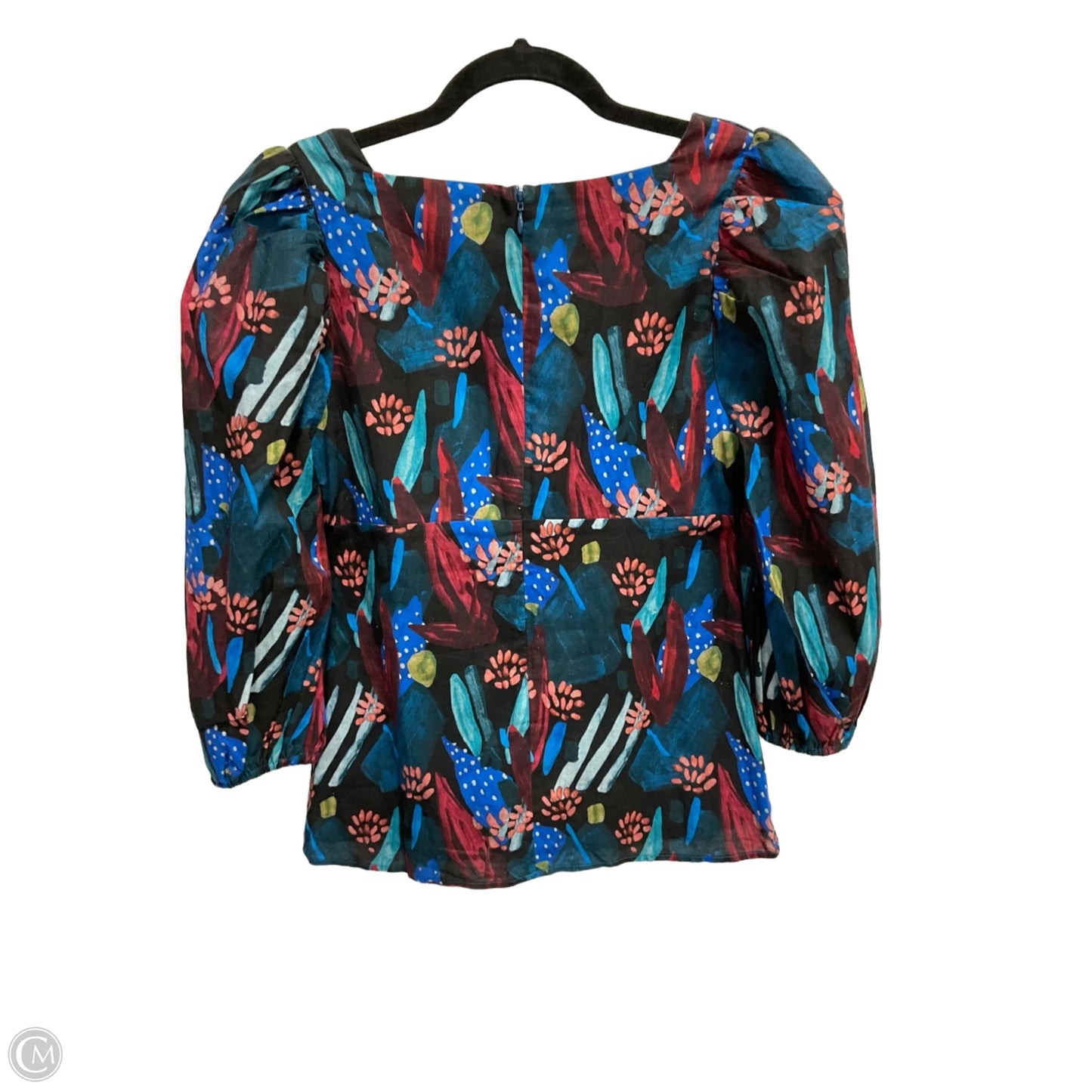 Blouse Long Sleeve By Eva Franco In Multi-colored, Size: Xs