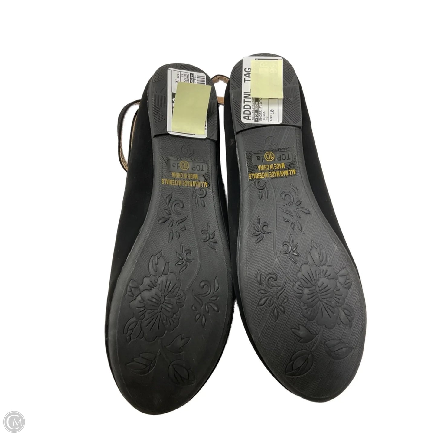 Shoes Flats By Top Moda In Black, Size: 10