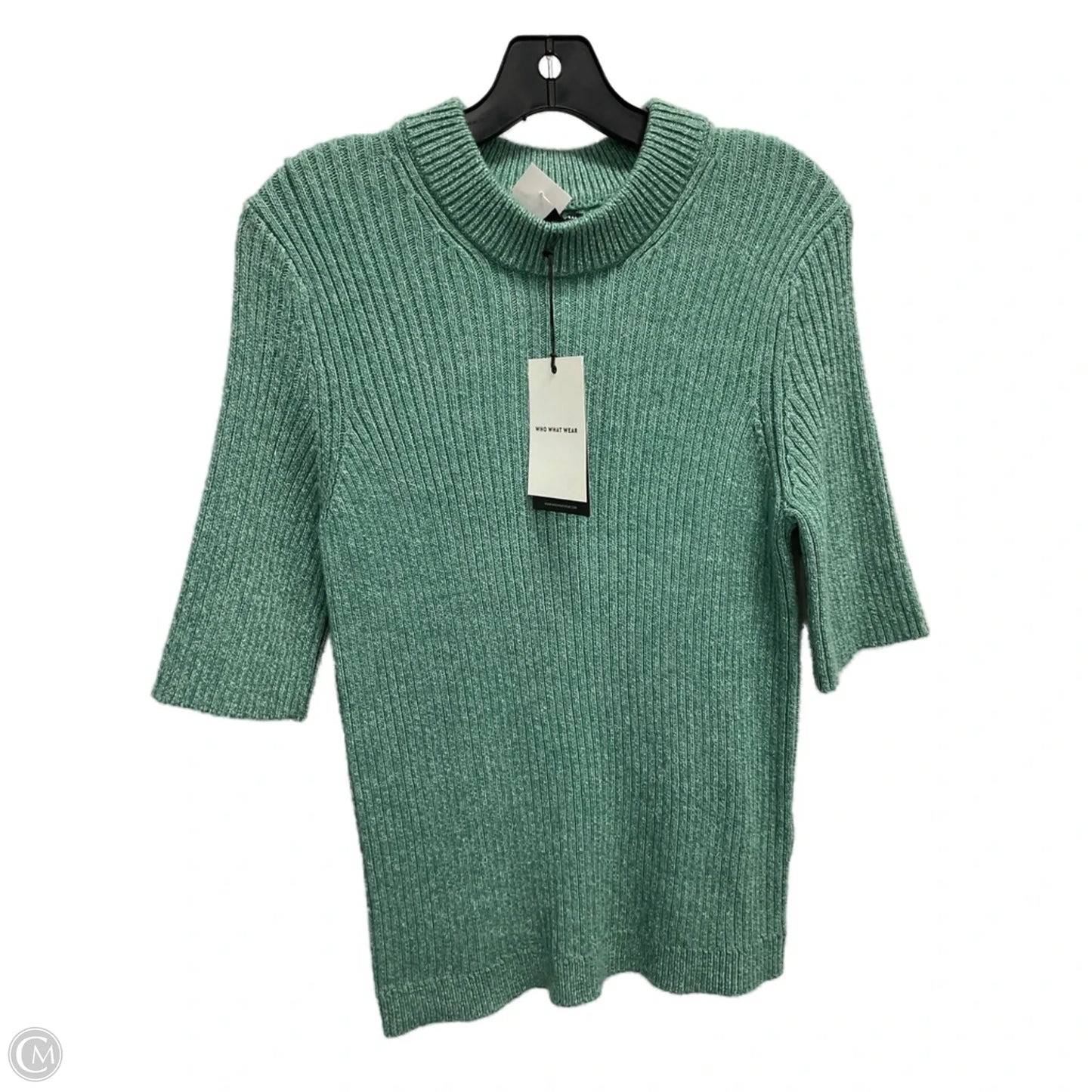 Sweater Short Sleeve By Who What Wear In Green, Size: Xxl