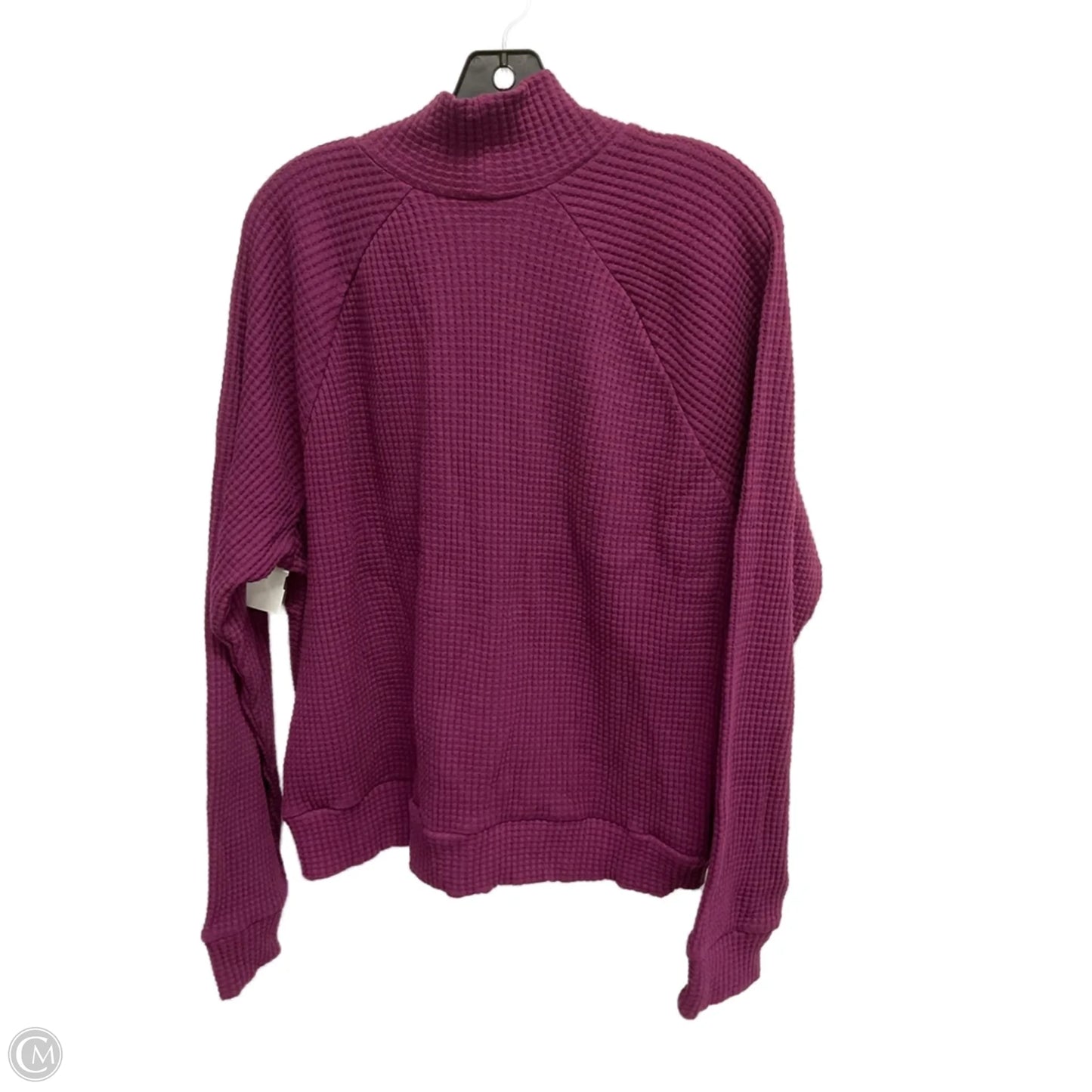 Athletic Top Long Sleeve Collar By The North Face In Purple, Size: L