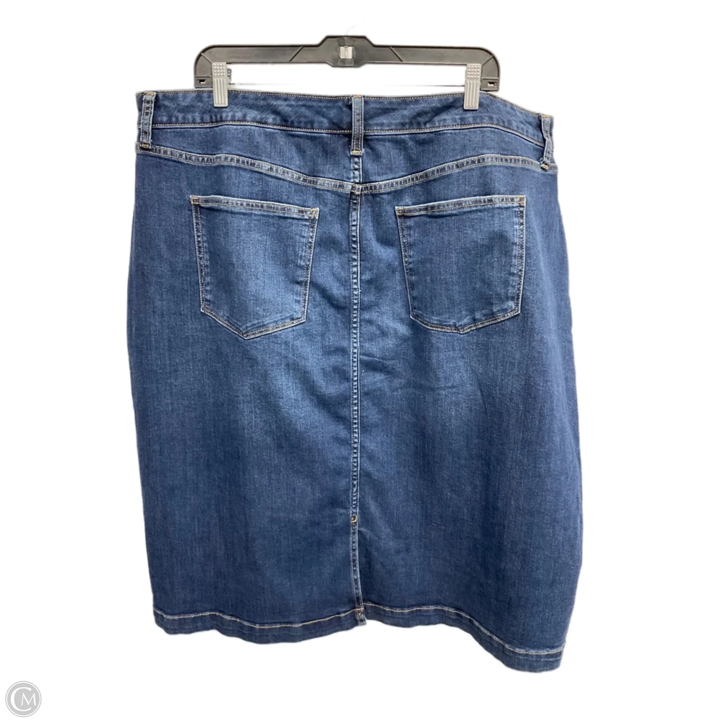 Skirt Midi By St Johns Bay In Blue Denim, Size: 18