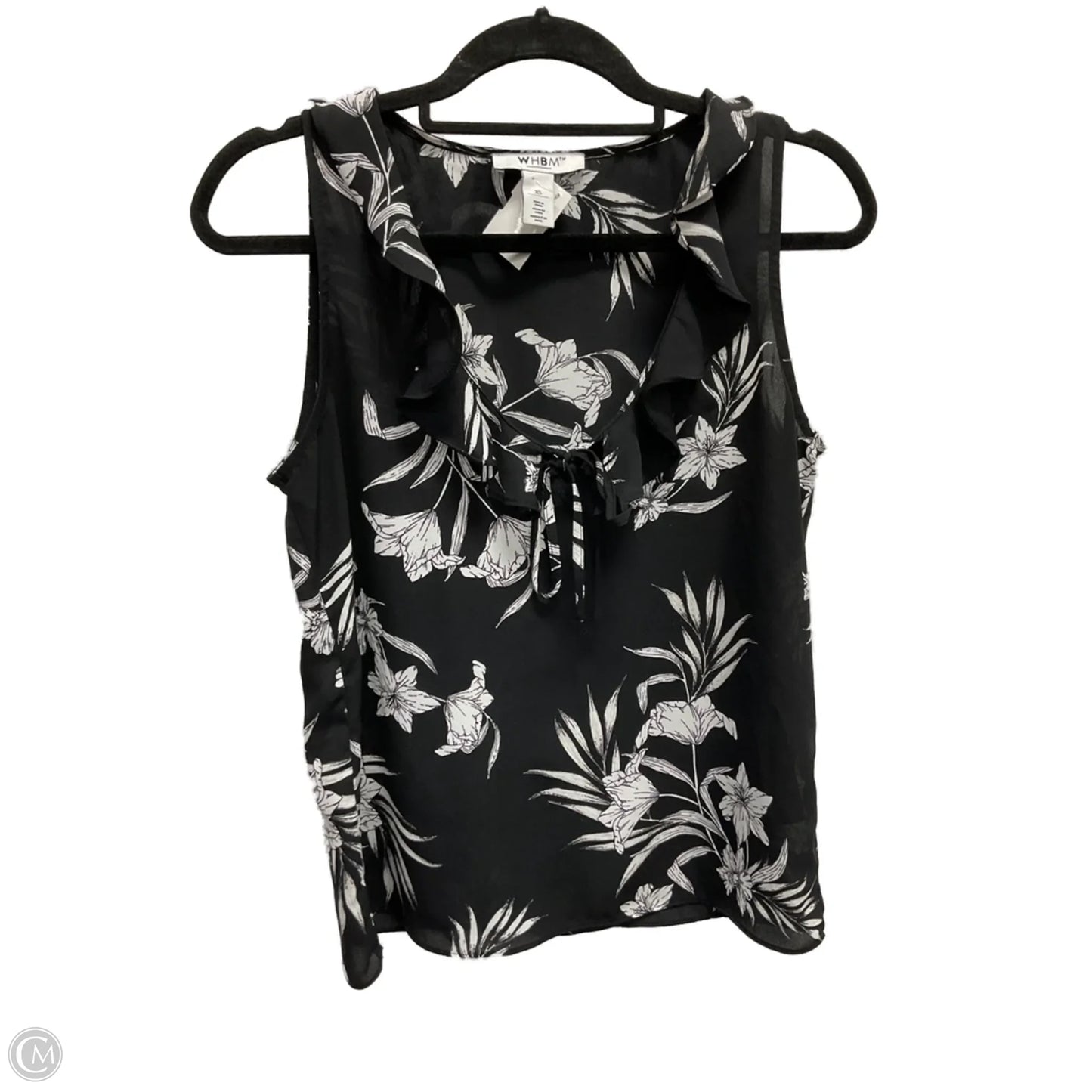 Top Sleeveless By White House Black Market In Black & White, Size: Xs