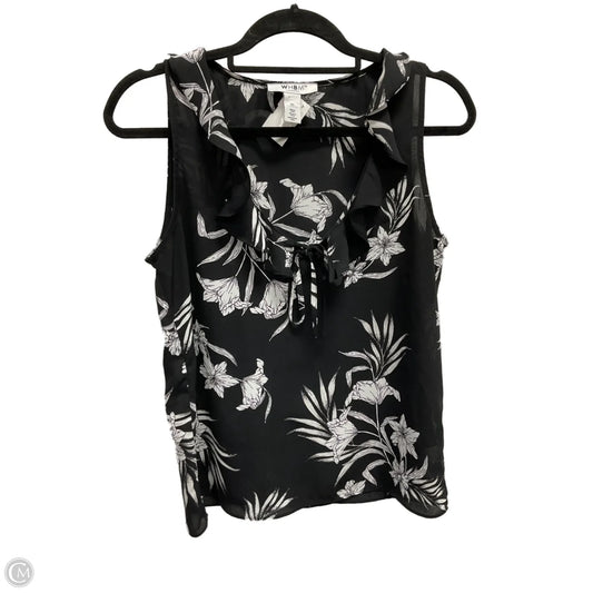 Top Sleeveless By White House Black Market In Black & White, Size: Xs