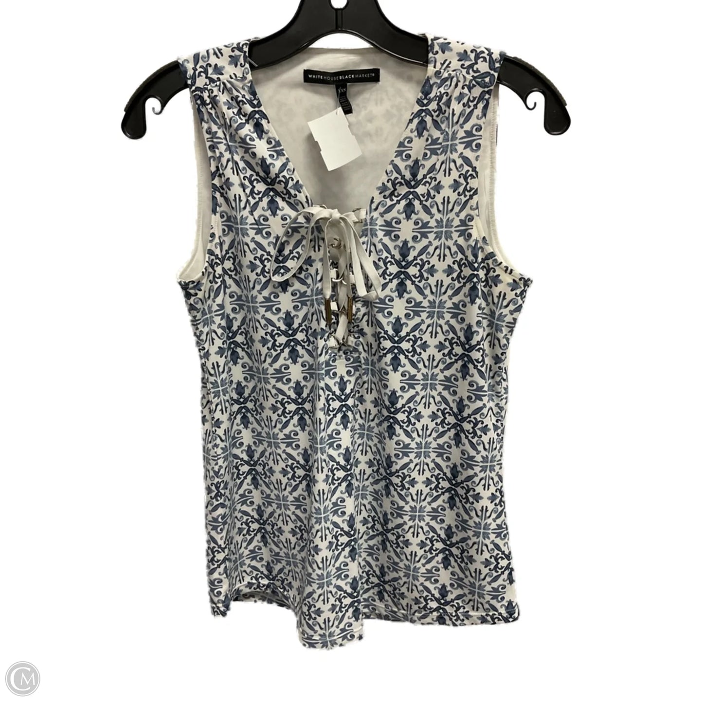Top Sleeveless By White House Black Market In Blue, Size: Xxs