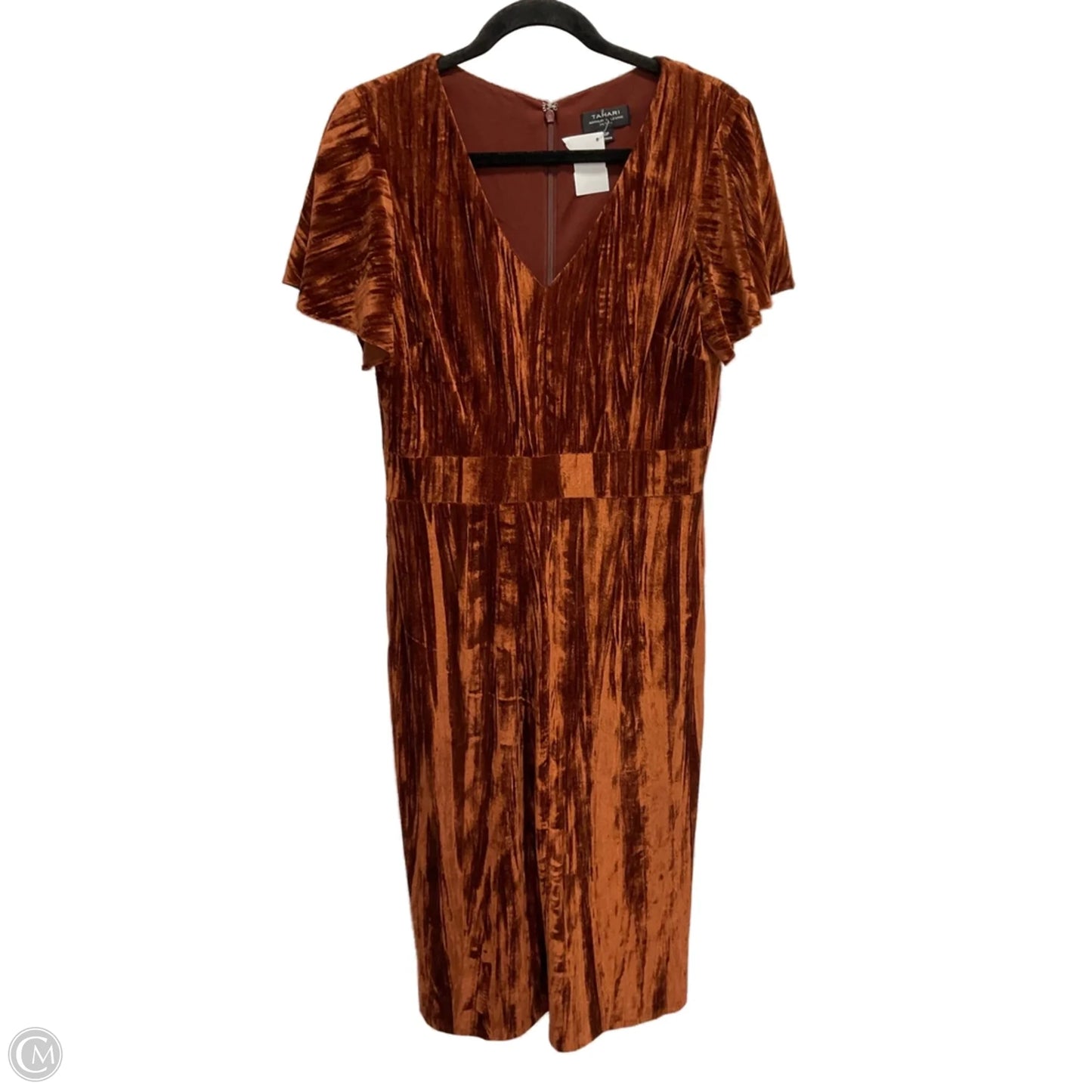 Jumpsuit By Tahari By Arthur Levine In Orange, Size: 10p