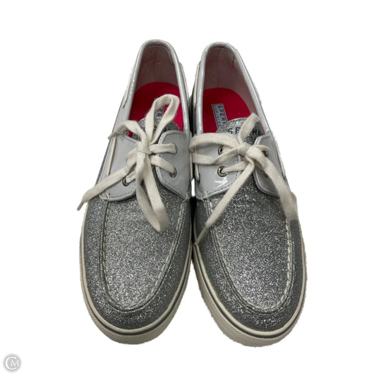 Shoes Flats By Sperry In Silver, Size: 9.5