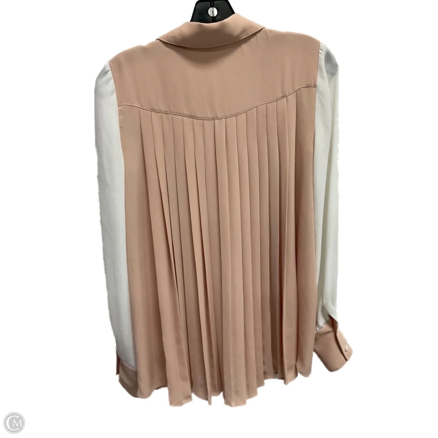 Blouse Long Sleeve By Ramy Brook In Pink & White, Size: S