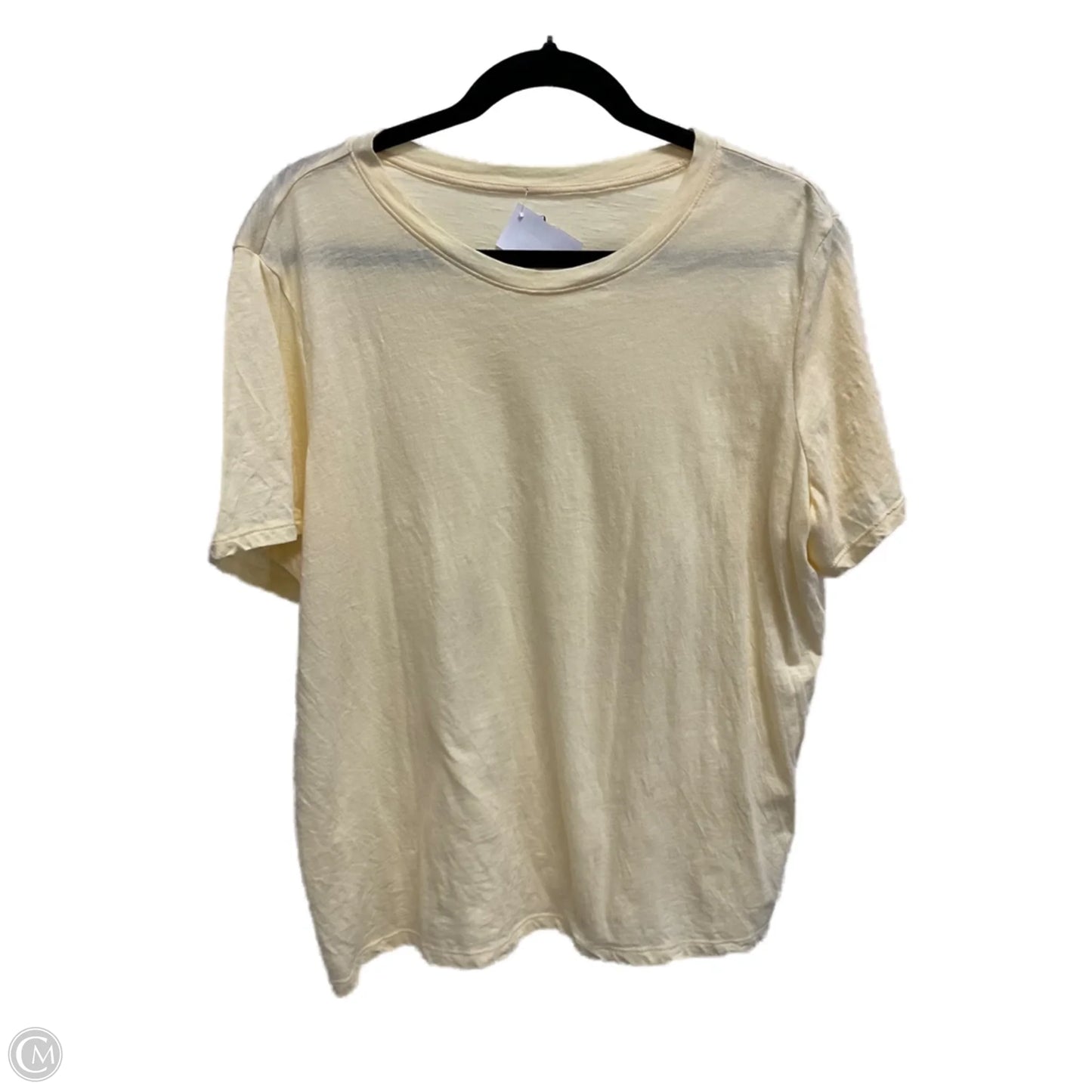 Top Short Sleeve Basic By Ana In Yellow, Size: Xl