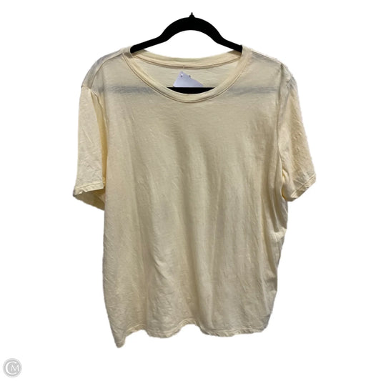 Top Short Sleeve Basic By Ana In Yellow, Size: Xl
