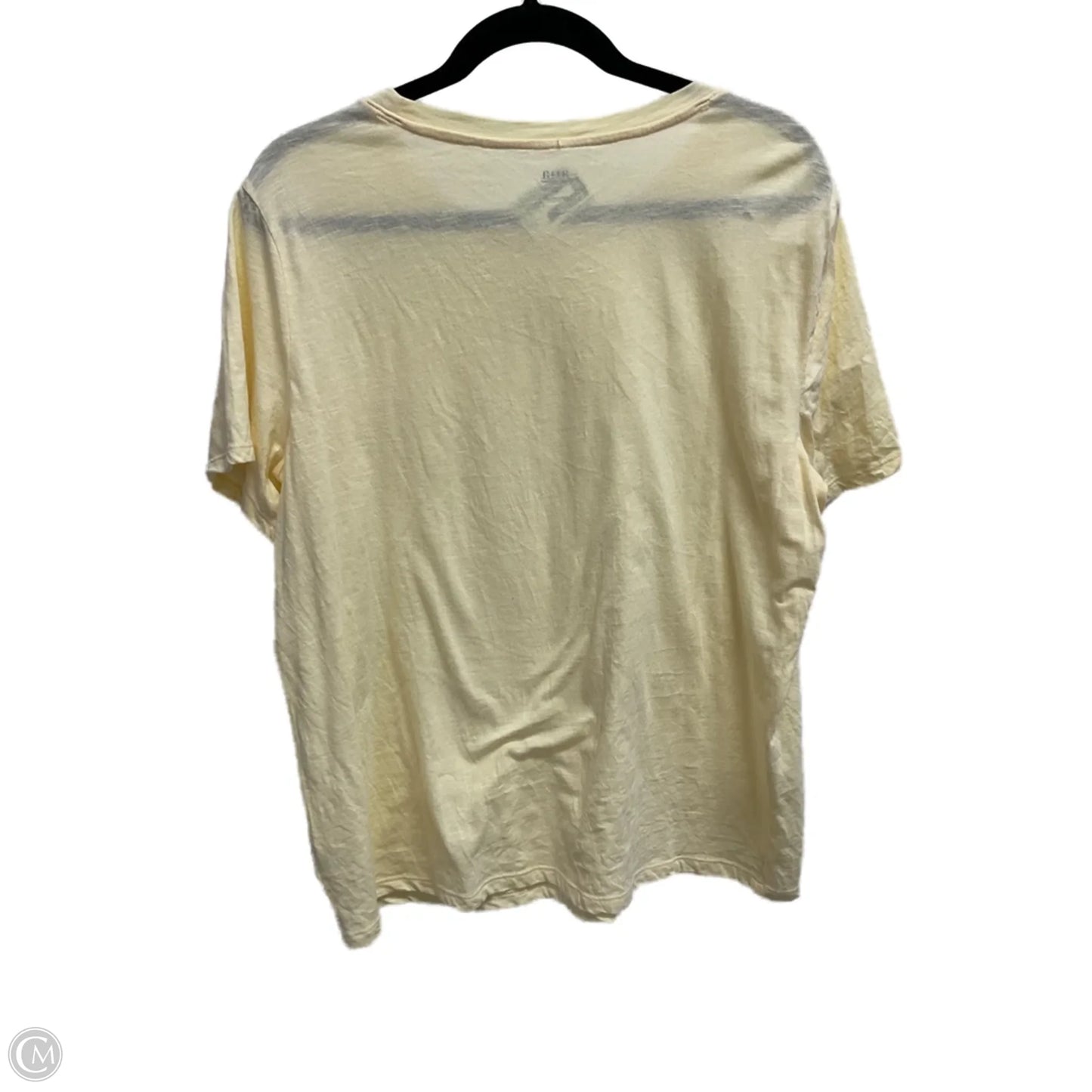 Top Short Sleeve Basic By Ana In Yellow, Size: Xl
