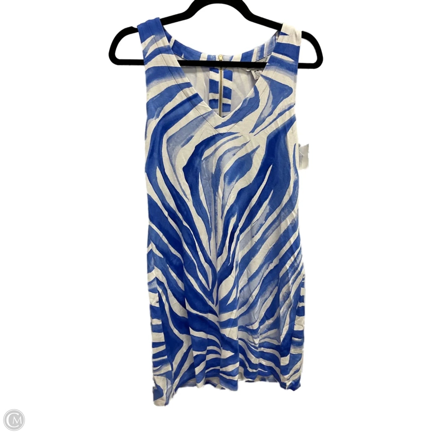 Dress Casual Midi By Tommy Bahama In Blue & White, Size: M