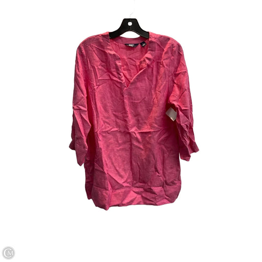Tunic 3/4 Sleeve By Lands End In Pink, Size: S