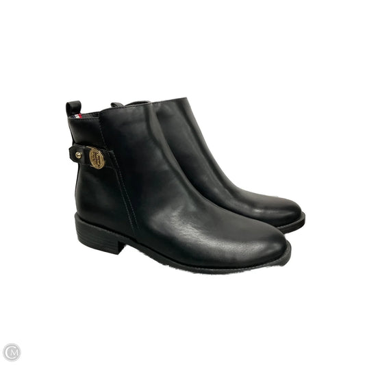 Boots Ankle Flats By Tommy Hilfiger In Black, Size: 8