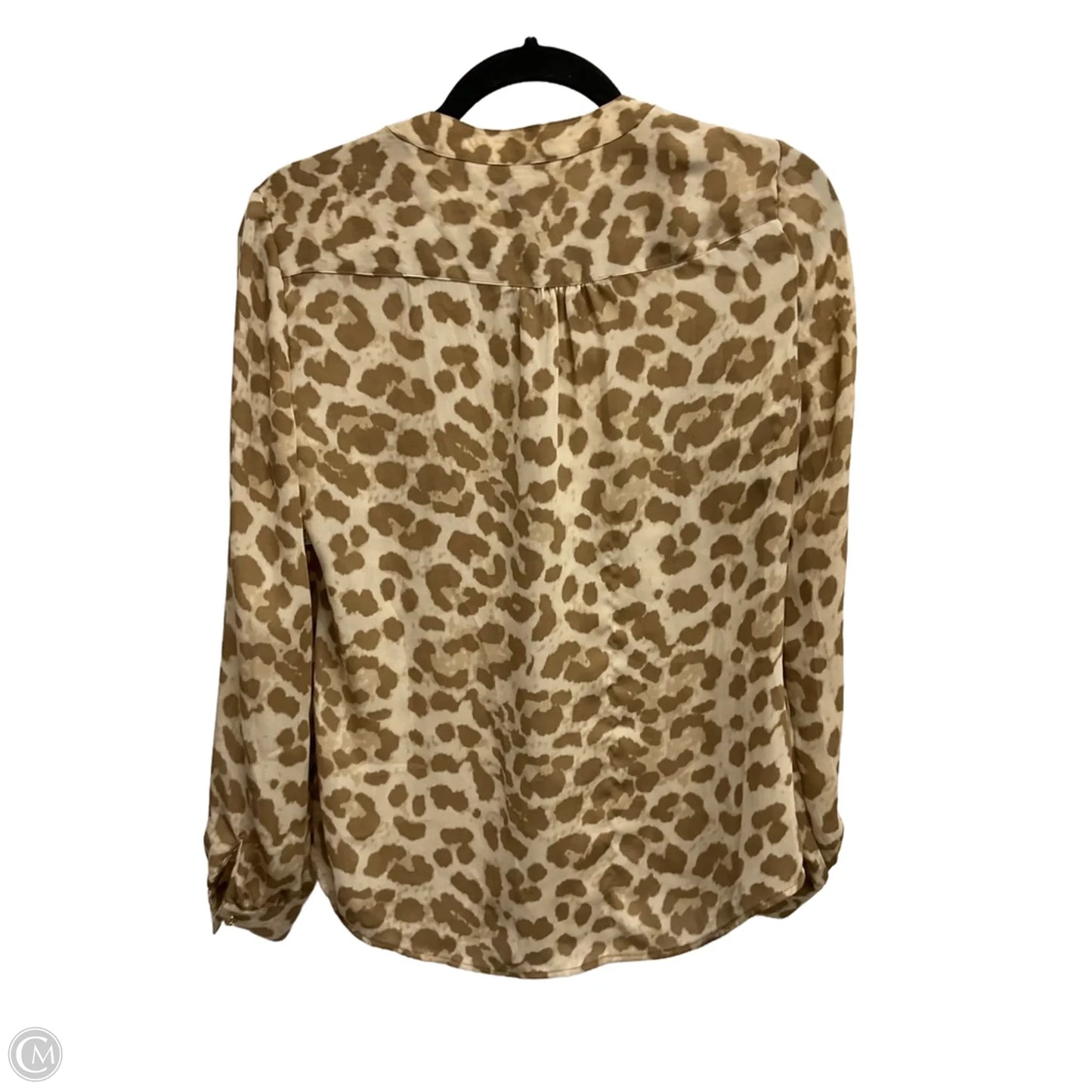 Blouse Long Sleeve By Banana Republic In Animal Print, Size: Xsp
