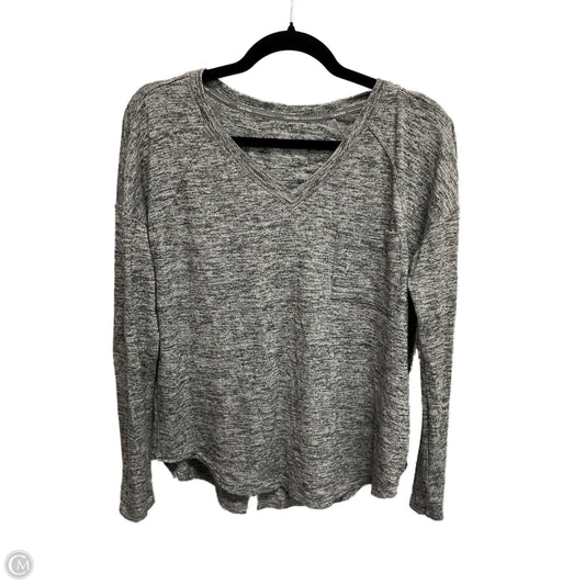 Top Long Sleeve Basic By Calvin Klein In Grey, Size: S