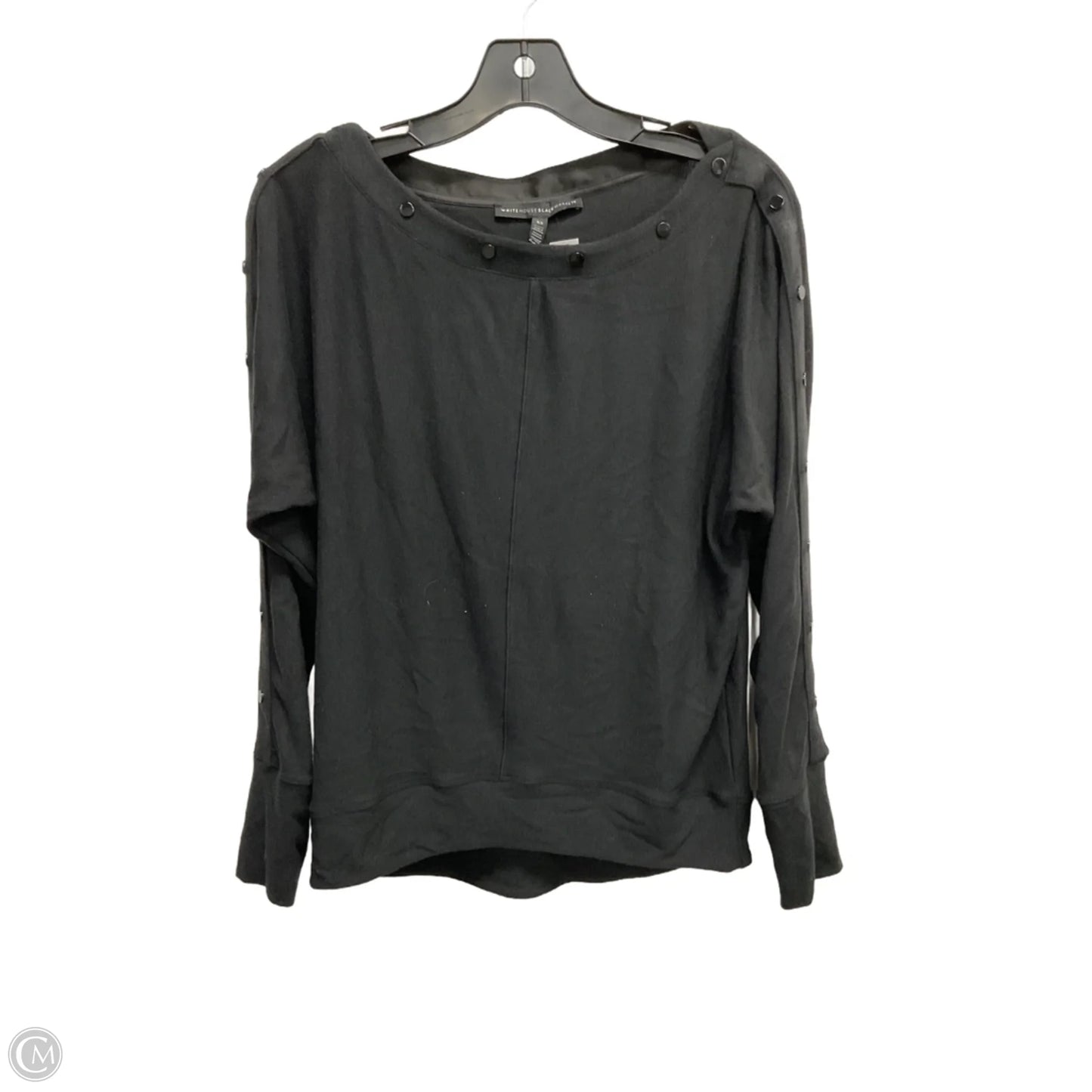 Top Long Sleeve By White House Black Market In Black, Size: Xs