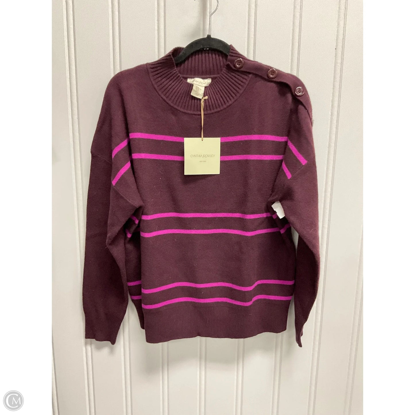 Sweater By Cynthia Rowley In Striped Pattern, Size: Xl