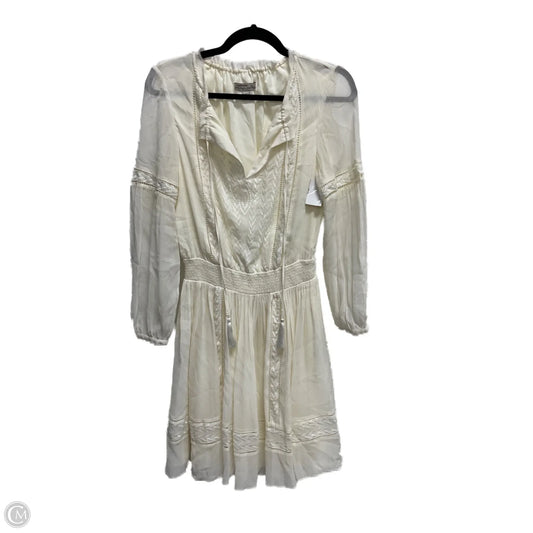 Dress Casual Midi By Banana Republic In Cream, Size: Xs