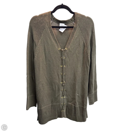Sweater By Chicos In Green, Size: L