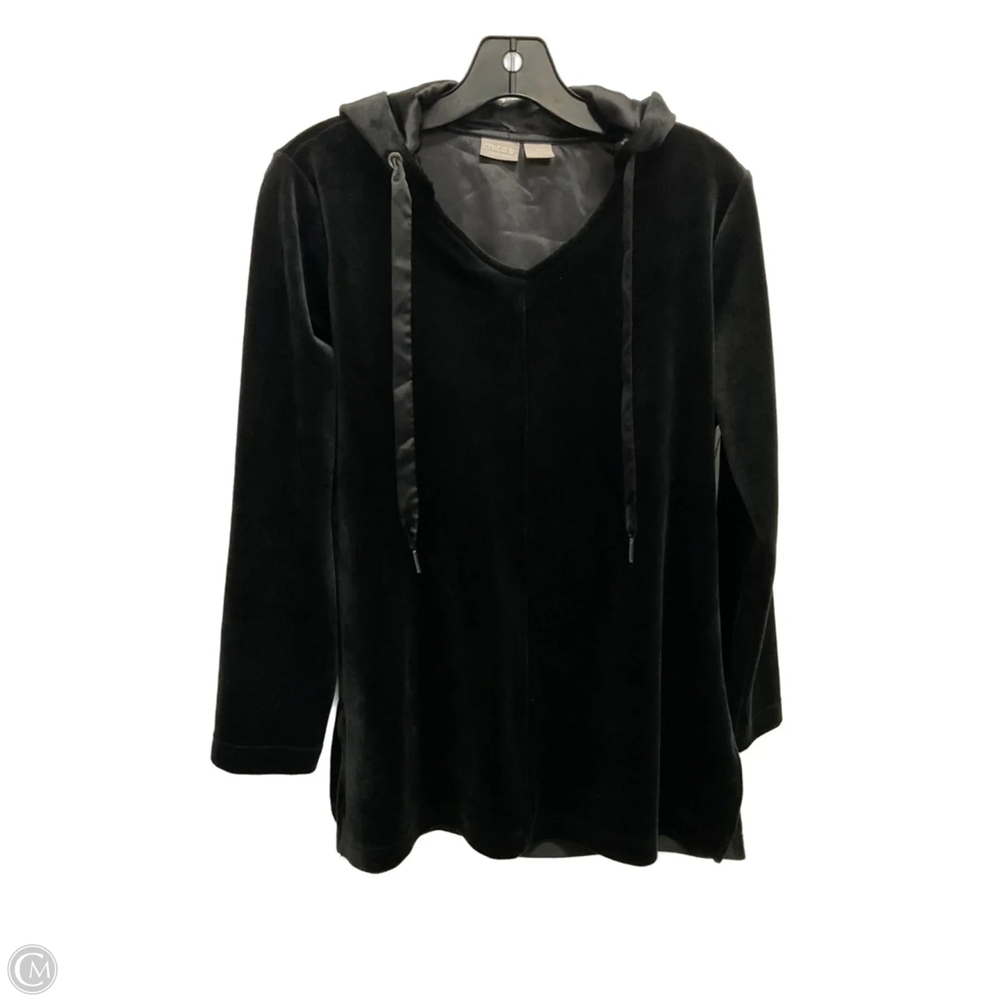 Sweatshirt Hoodie By Chicos In Black, Size: Mp