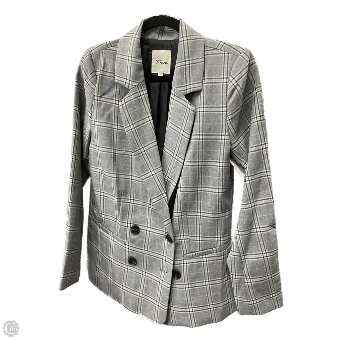 Blazer By Takara In Plaid Pattern, Size: S