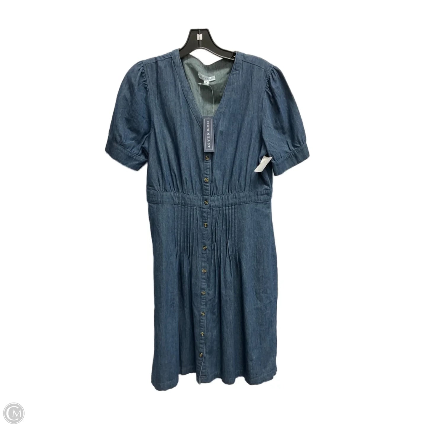 Dress Casual Midi By Downeast In Blue Denim, Size: M