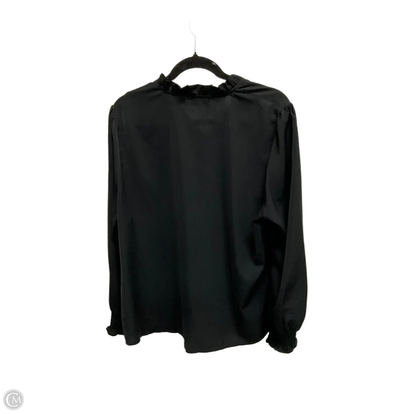 Blouse Long Sleeve By Allegra K In Black, Size: Xl