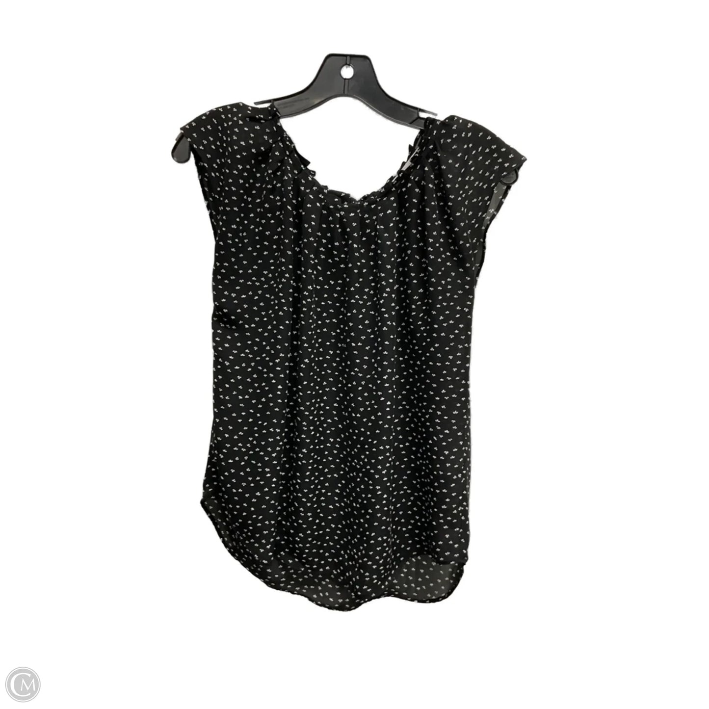 Blouse Short Sleeve By Lc Lauren Conrad In Black, Size: M