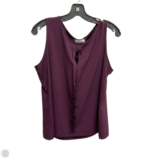 Top Sleeveless By Calvin Klein In Purple, Size: L