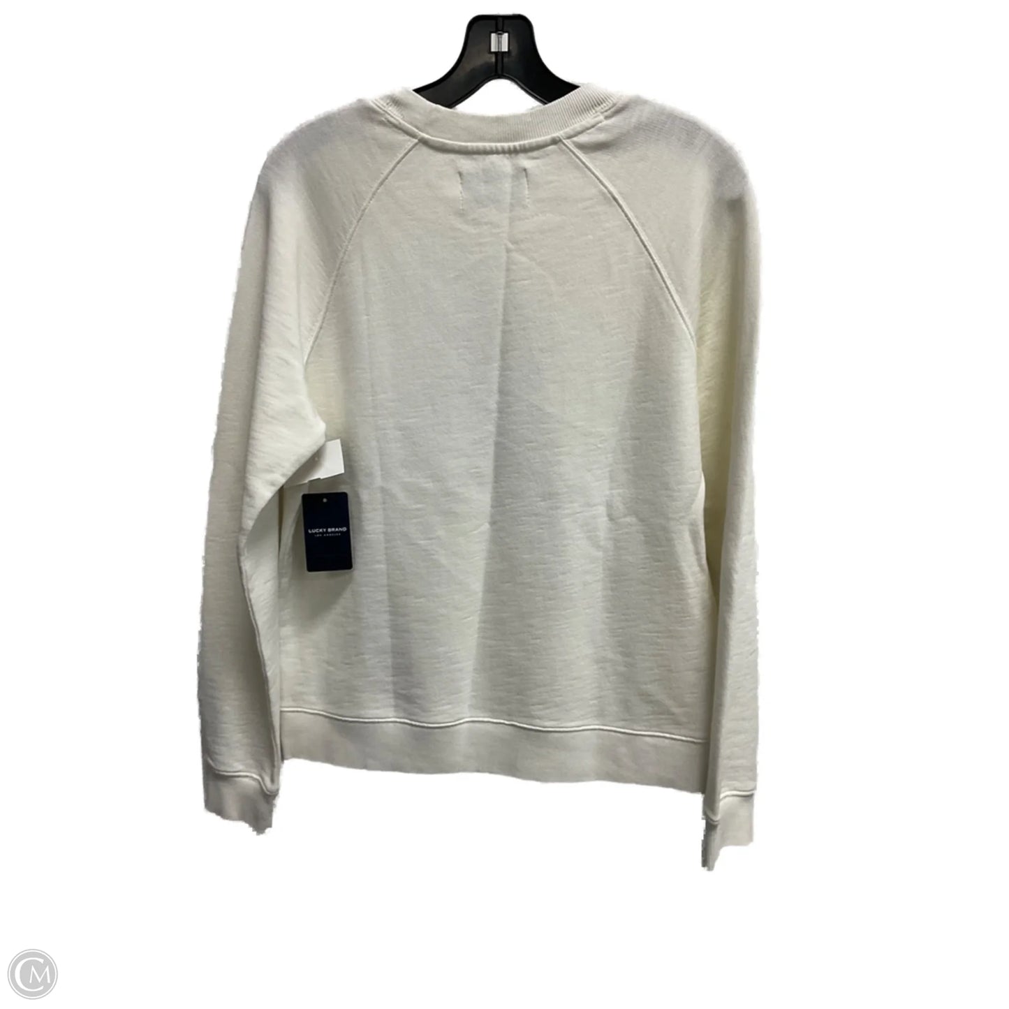 Sweatshirt Crewneck By Lucky Brand In White, Size: S