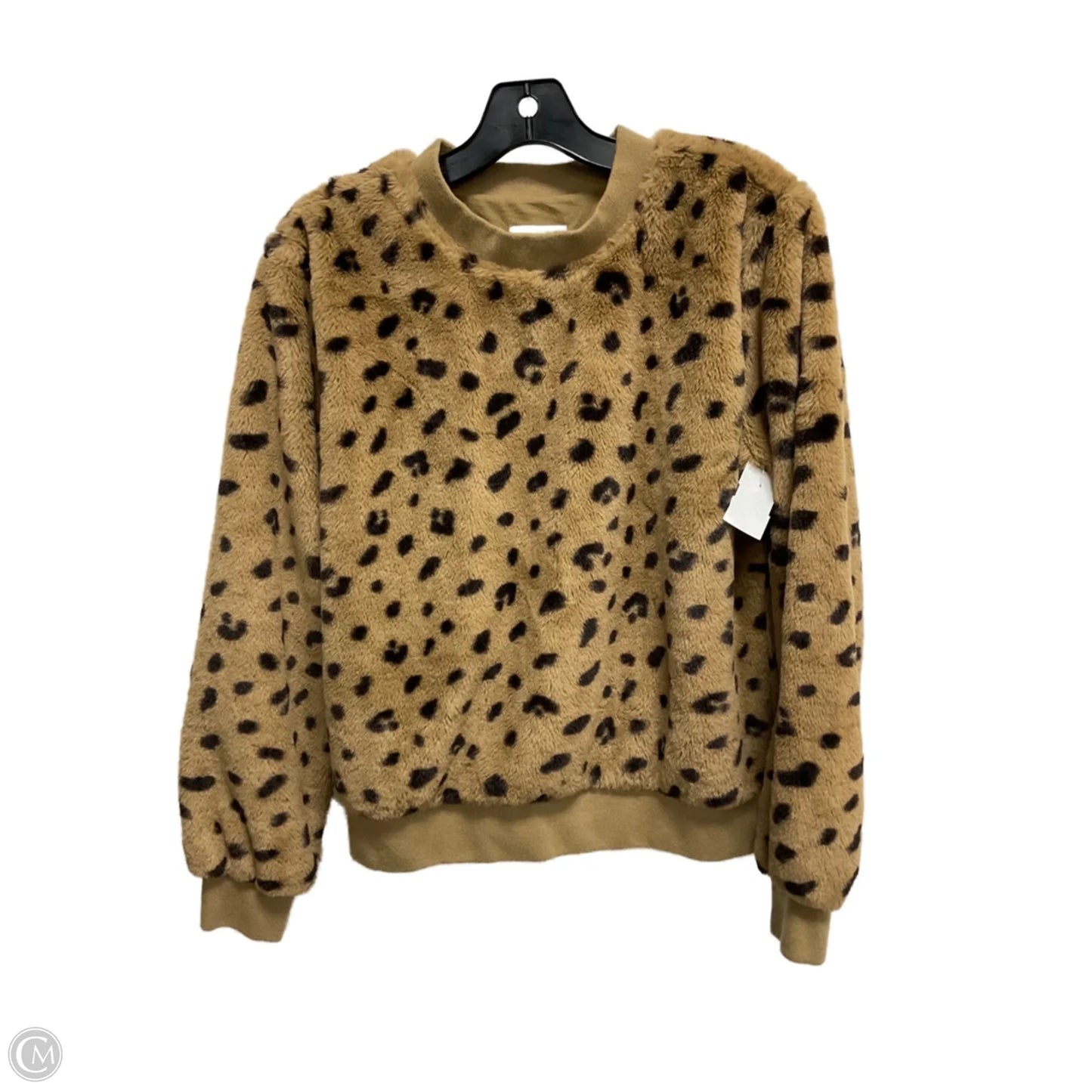 Sweatshirt Crewneck By Lou And Grey In Leopard Print, Size: M