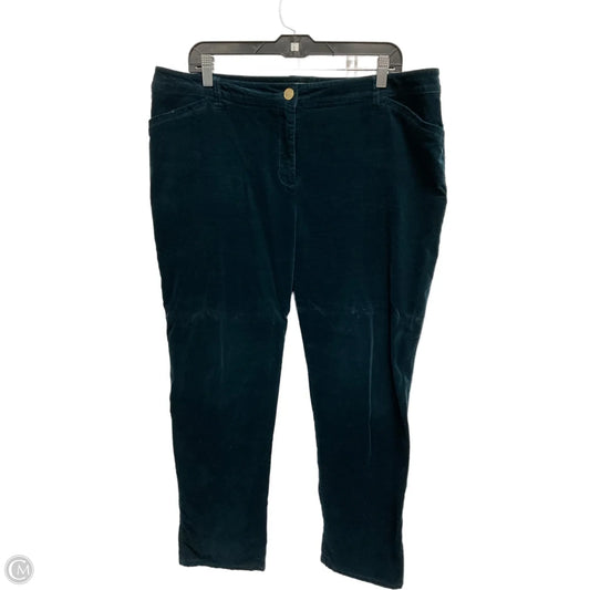 Pants Corduroy By Chicos In Teal, Size: 16