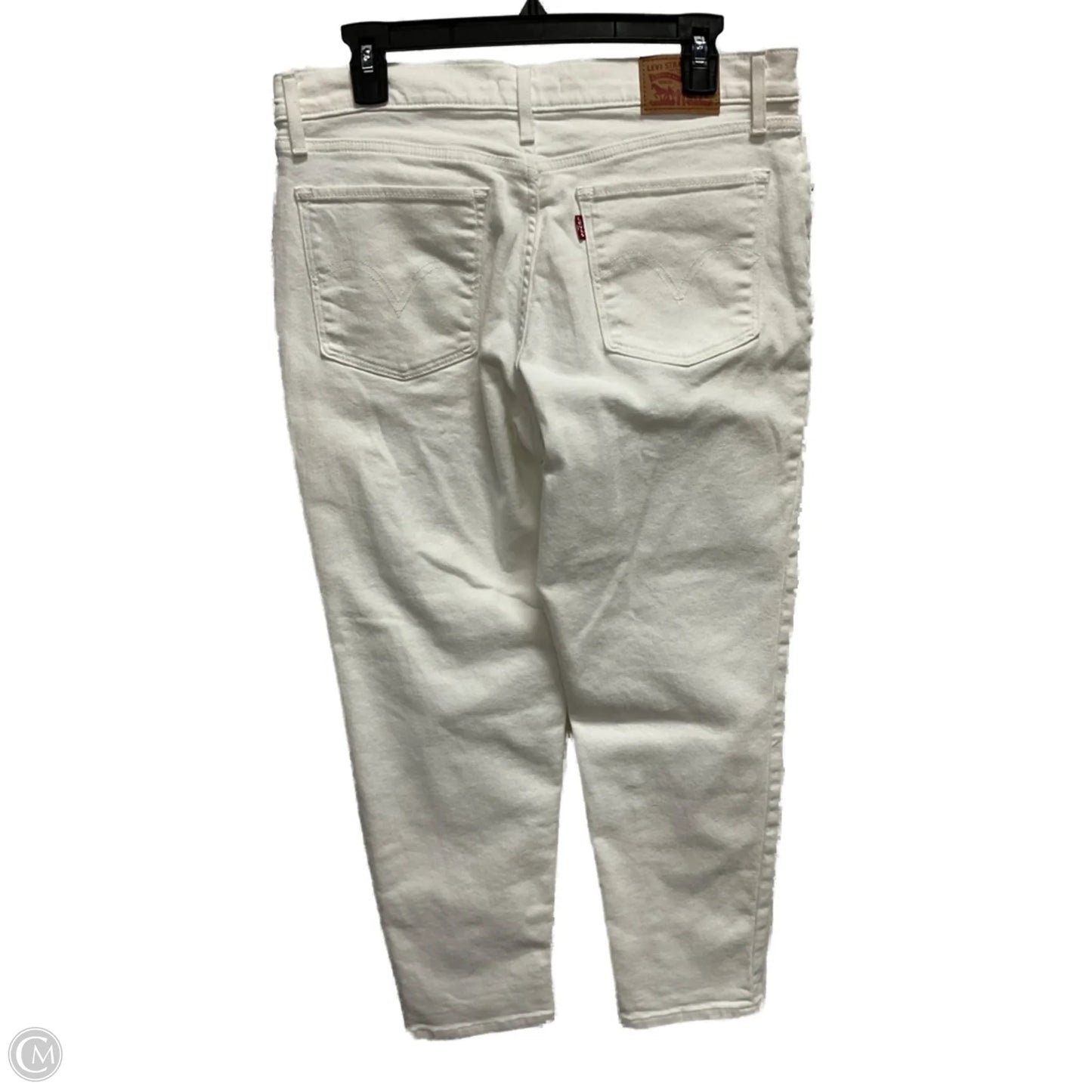 Jeans Cropped By Levis In White Denim, Size: 10