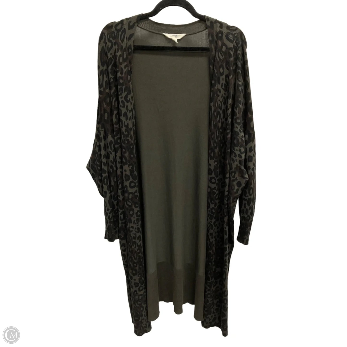 Cardigan By Terra & Sky In Leopard Print, Size: 3x