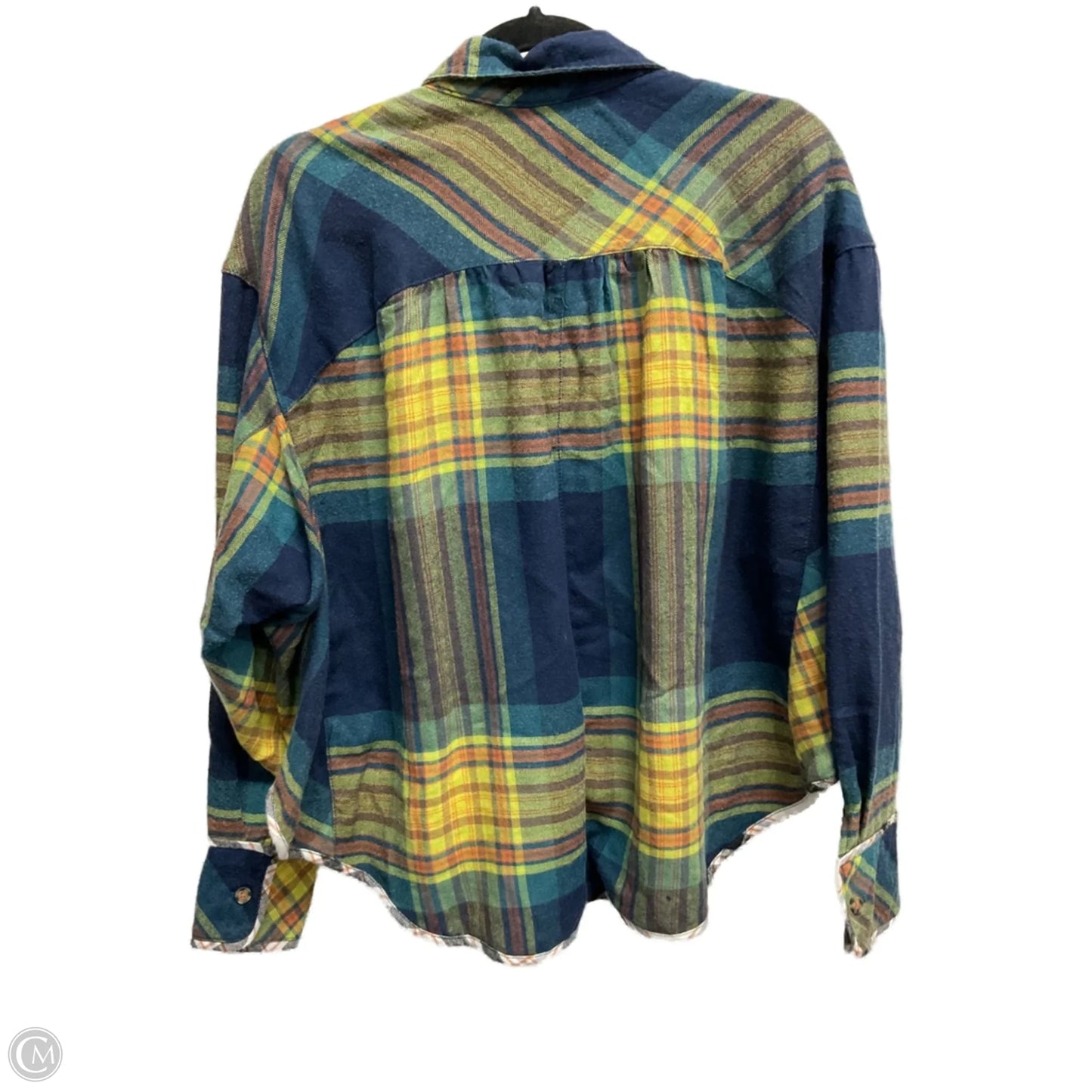 Top Long Sleeve By Bdg In Plaid Pattern, Size: S