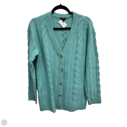 Sweater Cardigan By Talbots In Aqua, Size: M