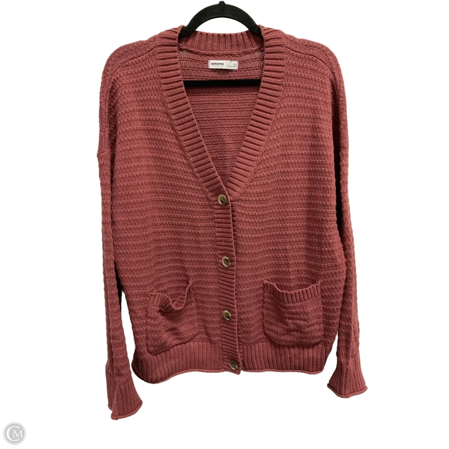 Sweater Cardigan By Sonoma In Red, Size: Xl