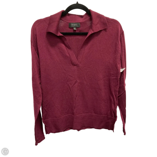 Top Long Sleeve By Banana Republic In Maroon, Size: M