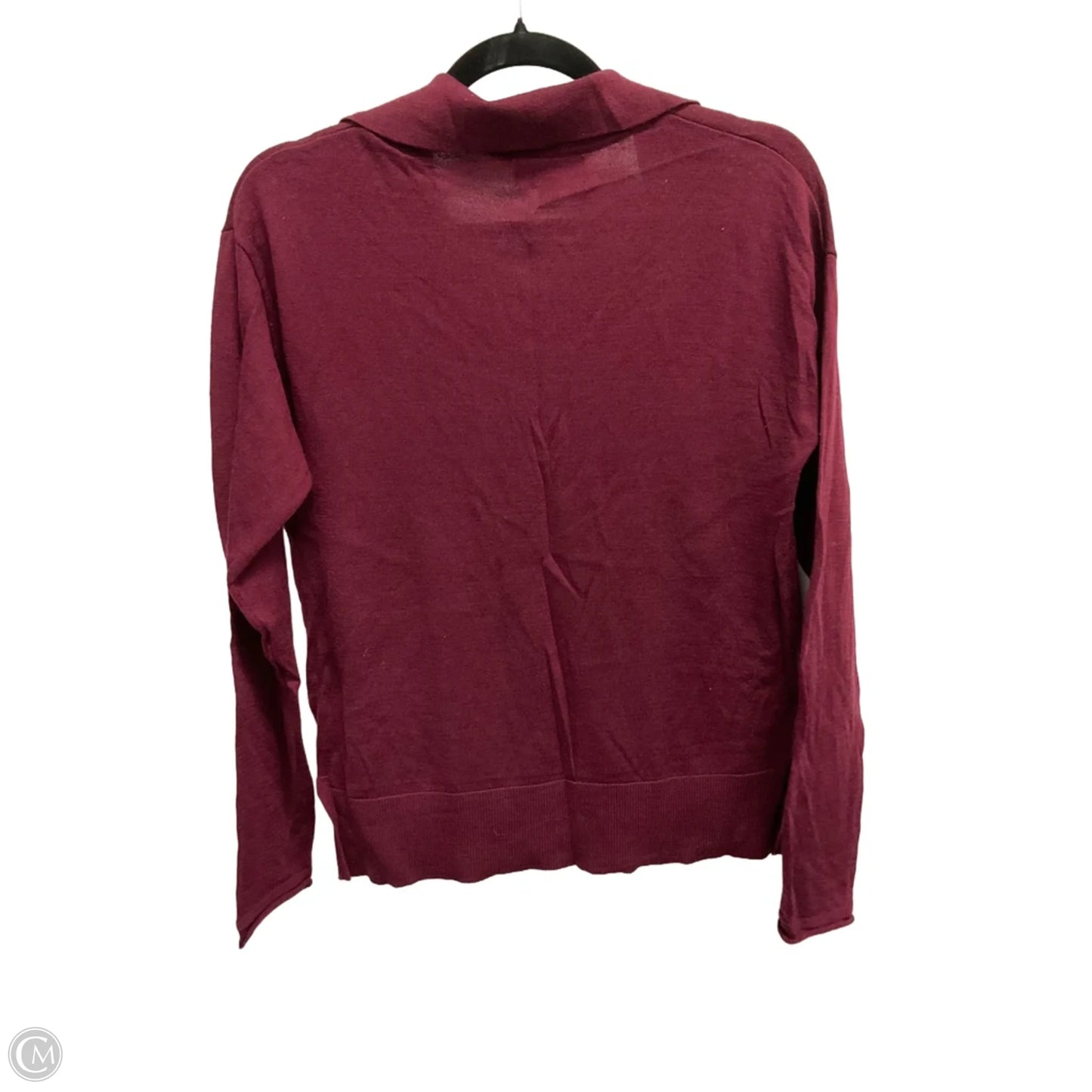 Top Long Sleeve By Banana Republic In Maroon, Size: M