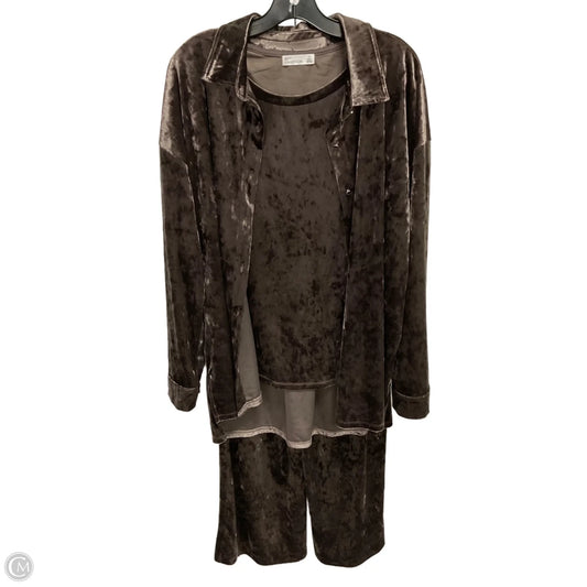 Pants Set 3pc By 89th And Madison In Brown, Size: L