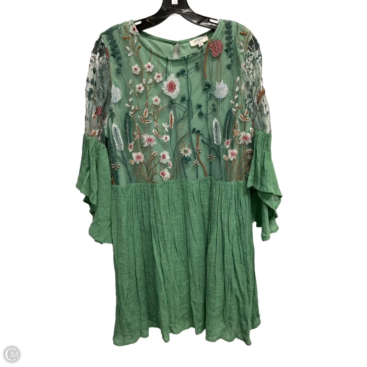 Tunic 3/4 Sleeve By Umgee In Green, Size: L