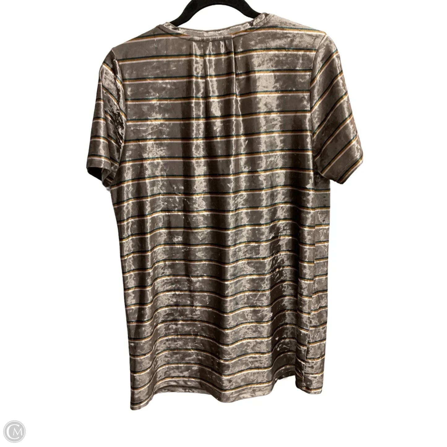 Top Short Sleeve By Pol In Striped Pattern, Size: L