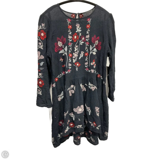 Tunic 3/4 Sleeve By Zara Women In Black & Red, Size: M