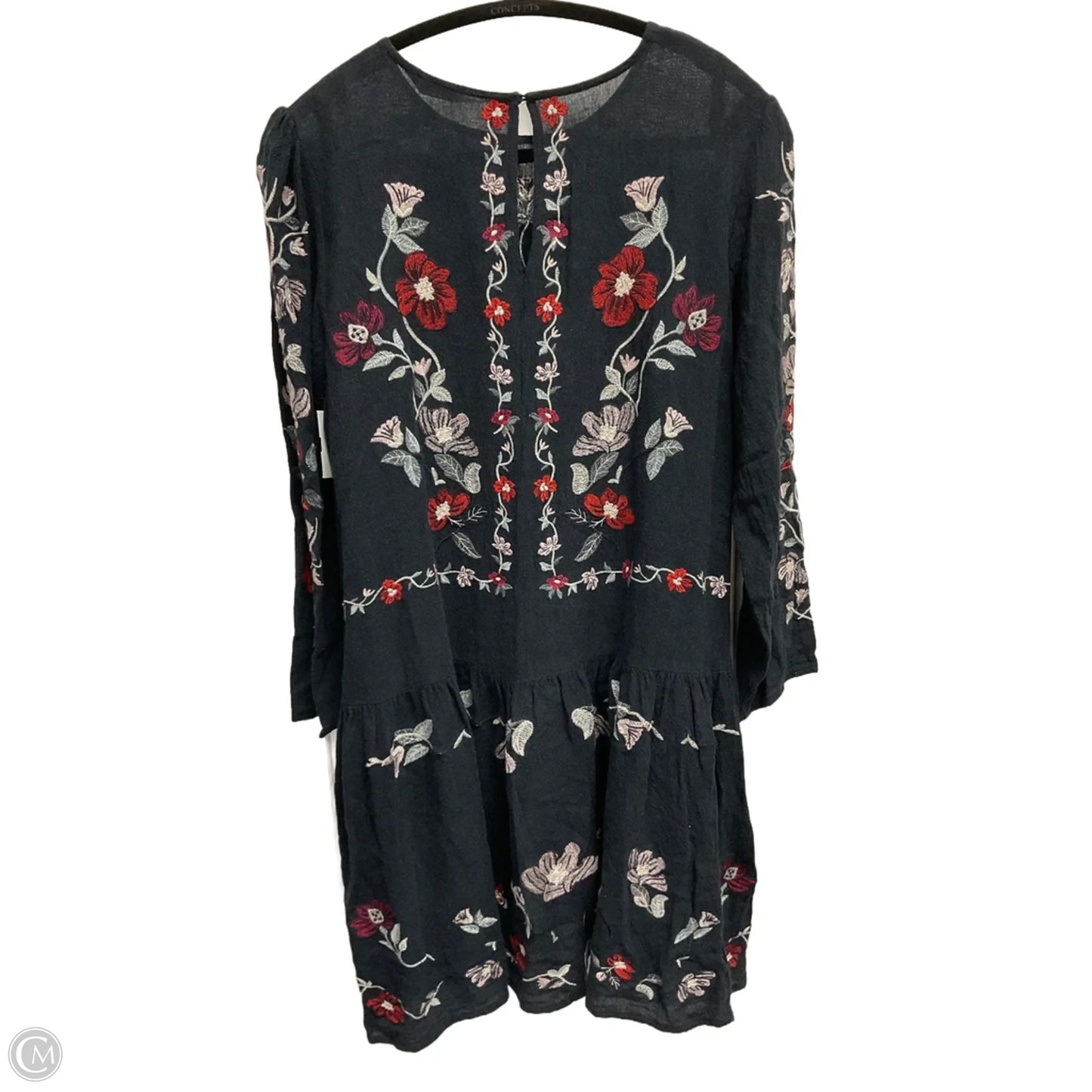 Tunic 3/4 Sleeve By Zara Women In Black & Red, Size: M