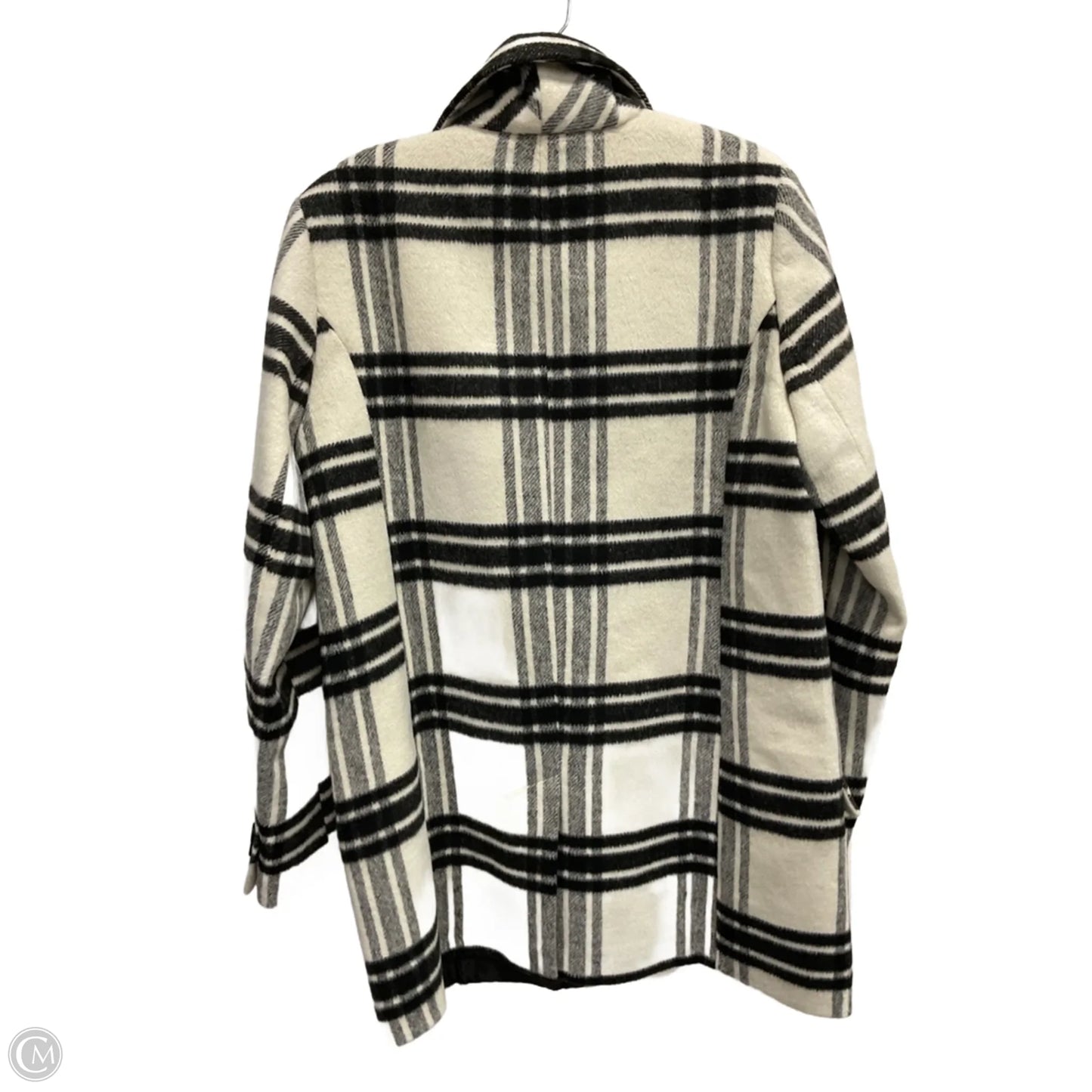 Coat Peacoat By Asos In Plaid Pattern, Size: M